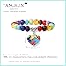 YANCHUN Autism Awareness Bracelet Autism Awareness Shirt Outfits Accessories Colorful Beaded Charm Bracelet Autism Jewelry Gifts