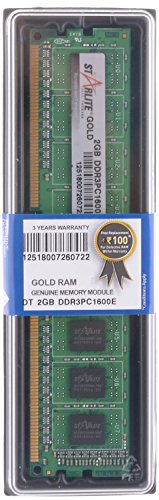 35% OFF on STARLITE Gold 2GB DDR3 PC1600 RAM for Desktop (Black