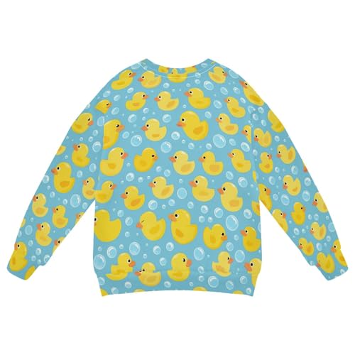 JUNZAN Cute Ducks Bubbles Light Blue Little Boys Hoodie Sweatshirt Crewneck Sweatshirt With Hoodie Camping 4T2