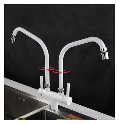 Robinet mitigeur de cuisine double usage avec bec orientable 360° - 5