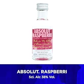 Absolut Vodka Gift Set – Flavoured Vodka, 3x 5cl Vanilla Vodka, Raspberry Vodka, Lime Vodka Alcohol Miniatures, x 3 Mini Vodka Shots Glass, Alcohol Gift Set – Birthday Vodka Gifts for Men and Women