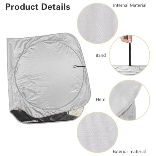 Image of Funny Giraffe Sun Shade for Car Windshield Foldable Front Windshield Shade for Sun Auto Vehicle Shield Reflector Blocking Screen Cover Fit Car Front Window for Trucks SUV Van