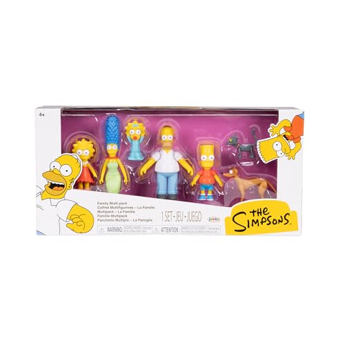 Miniatura 6 de Pack Familiar de Figuras de acción de Los Simpson a Escala de 6,35 cm de JAKKS Pacific. Incluye a Homer, Marge, Bart, Lisa, Maggie, Ayudante de Santa y Bola de Nieve II.