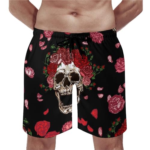 Short de bain homme crâne de fleur UMENG maillot de bain séchage rapide taille S