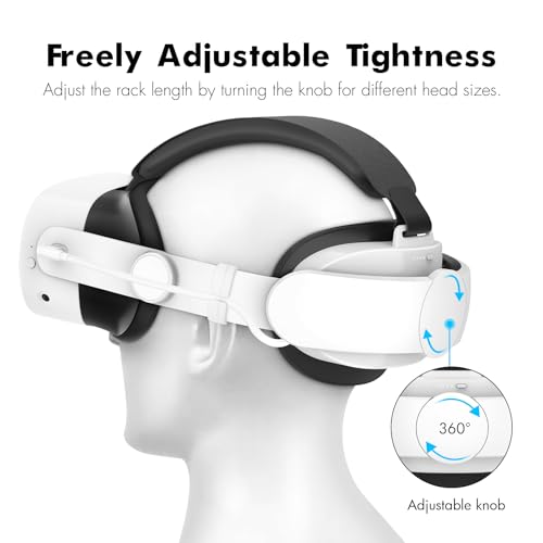 KAFRI Head Strap with Battery for Meta Quest 3S/Quest 3, 6000mAh Fast Charging Battery Pack Extend 3H Playtime, Adjustable Elite Strap Enhance Comfort Support and Reduce Pressure
