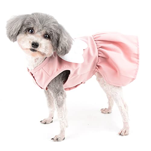 Ranphy Angel Wings Puppy Dresses for Small Dogs Girls Pet Clothes with D-ring Doggy Apparel Comfortable Summer Shirt Skirt Chihuahua Yorkie Cats Outfits - Image 3