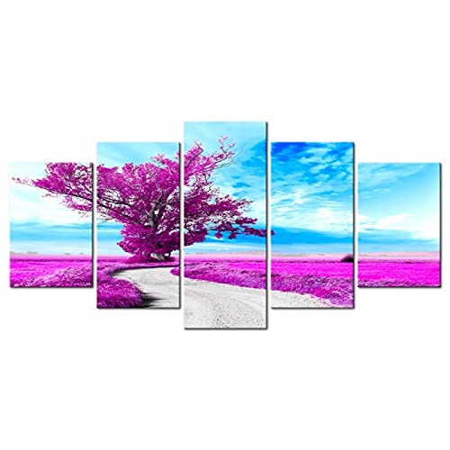 Illustration murale haut de gamme paysage de fleurs abstrait