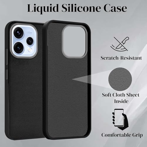 Image of Jkobi Rubberised Back Case Cover for Oppo Reno15 5G | Oppo Reno 15 5G (Textured Grip Design | Micro-Fiber Cloth Inside | Slim and Light Weight | Soft Touch and Feel)