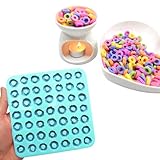 Fruit rings 49 Cavities Small donuts cereal Flexible Silicone mold Soap molds Resin molds Wax melts molds 061