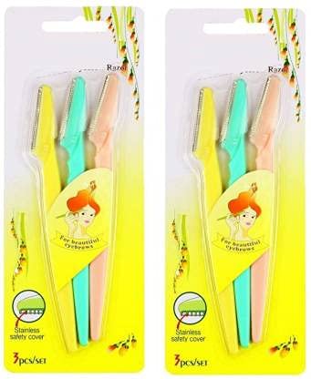 Glorica Eyebrow Painless Facial Hair Remover Razor for Face pack of 2