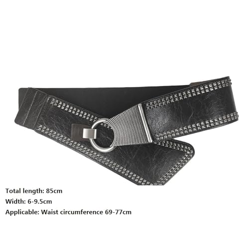 Women's Loose Belt Coat Suit Elastic Belt2