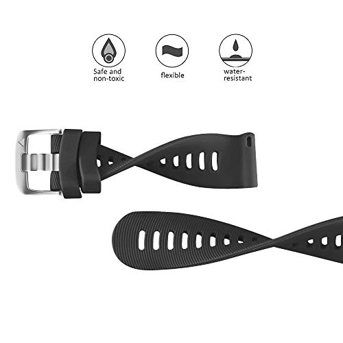 Compatible for Garmin Venu Band LvBu Sport Replacement Strap Soft Silicone Straps Compatible for Garmin Venu GPS Smartwatch (Black) - Image 3