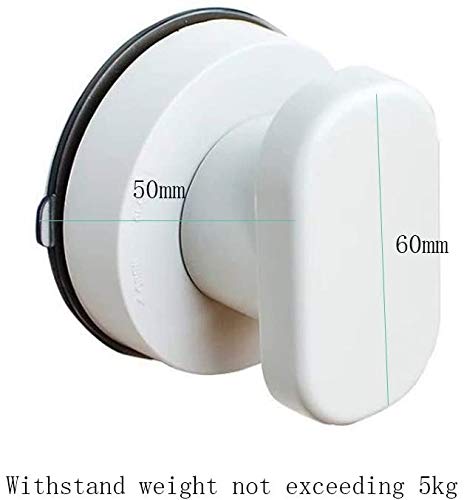ProLeo Suction Cup Handles, Pack of 2 PVC & ABS, for Doors Fridges, Drawers, Cupboards, Bathroom, Balcony, Tiles, Glass, White & Silver - Image 2