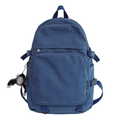Sac à dos en toile pour étudiant et grand compartiment ordinateur portable pour femme