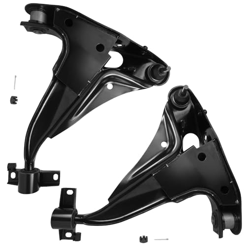 Image of Detroit Axle - 4pc Front End Control Arms Kit for 2002-2003 Ford Explorer Mercury Mountaineer, 2 Lower Control Arms 2 Outer Tie Rod Ends Replacement