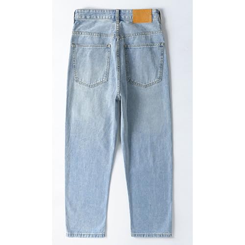 Men's Baggy Ripped Jeans Distressed Regular Fit Denim Pants Loose Fit with Holes Jean2