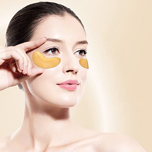 6 Paare 12 Stück Augenpads,Eye Patches,Eye Pads,Augen Pads,Augenpads Gegen Augenringe,Augenpads Gegen Falten,für Augenpflege,Anti-Falten,Augenringe entfernen,Gold