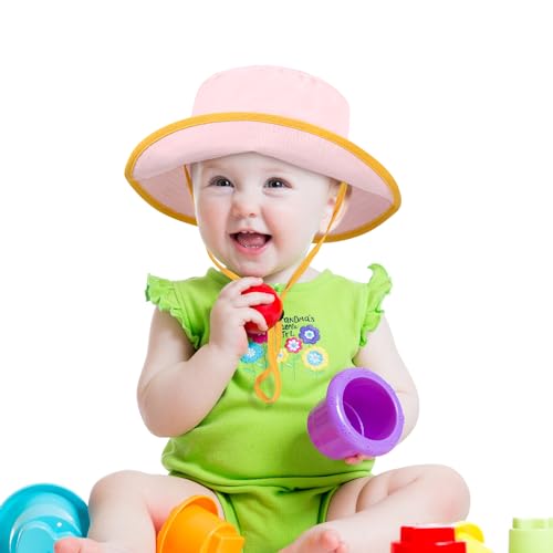 Baby Toddler Waterproof Quick-Drying Sun Hat,Kids Summer Wide Brim Bucket Hat Beach Sun Hats for Boys Girls Children2