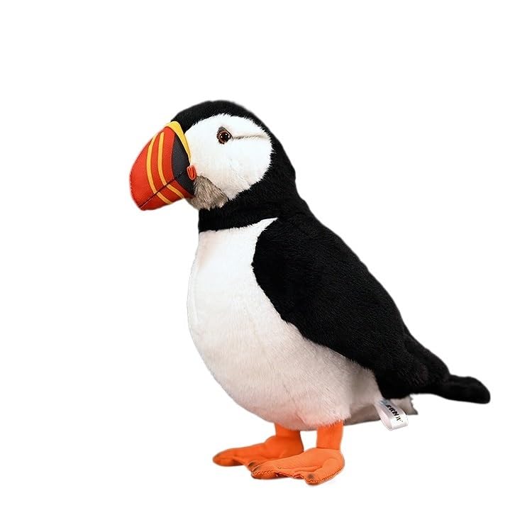 Giocattolo di peluche realistico del puffino