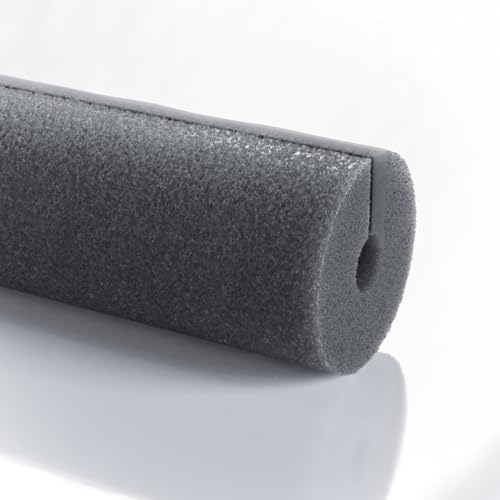Bauhandel24-1m Rohrisolierung selbstklebend Schaumstoff Rohr Isolierung Heizungsrohre 20 mm Isolierstärke | Ø 15 mm Rohrdurchmesser Grau