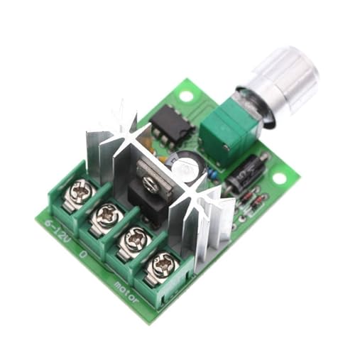Regulador de velocidad continuo PWM DC 6V-12V con interruptor suave integrado 4
