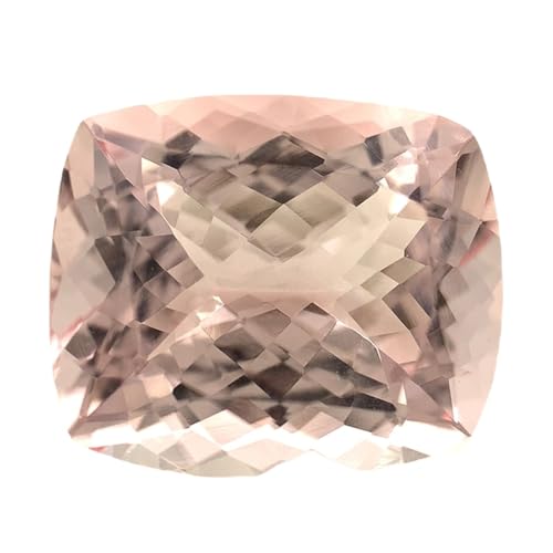 Morganite naturelle coussin d'exception 14x10mm pour haute joaillerie et colliers