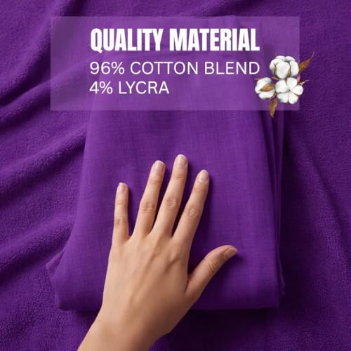 Image of DIGITAL SHOPEE Women Regular Fit Elastic Waist Full Length Cotton Formal Trouser for Casual Wear, Office Wear