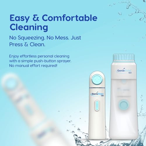 GenieBidet Upgraded 2025 Portable Bidet Rechargeable - Handheld Toilet Bidet Sprayer. On-The-Go Cleaning - Electric Sprayer for Women and Men. Personal Hygiene Cleaning/Postpartum Care. thumbnail 4