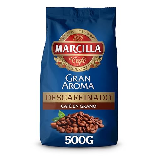 Marcilla Gran Aroma Descafeinado Mezcla de Café en Grano, 500 g