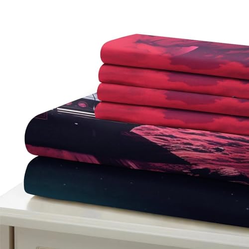 Funda nórdica fácil de limpiar de coche 3D microfibra cómoda para evitar manchas en cama doble 6
