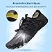 Hike Barefoot Shoes Womens Mens, Pro Water Shoes Barefoot Hike Shoes, Wide Toe Box Non-Slip Breathable, White Black 46