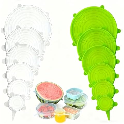 Senshuomy Reusable Silicone Stretch Lids 12 Pack Cover