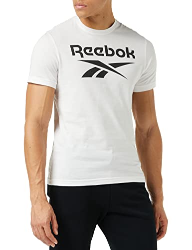 Reebok T-shirt avec logo identité, BLANC, L