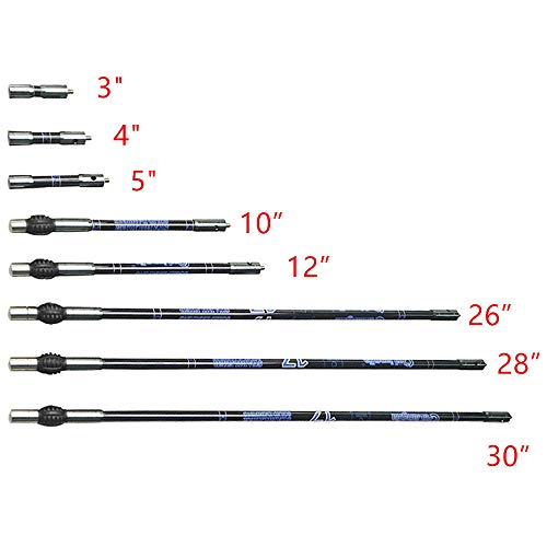 MILAEM 3-30 Inch Archery Bow Stabilizer Rod Balance Bar Extension Pole Bow Stabilizer