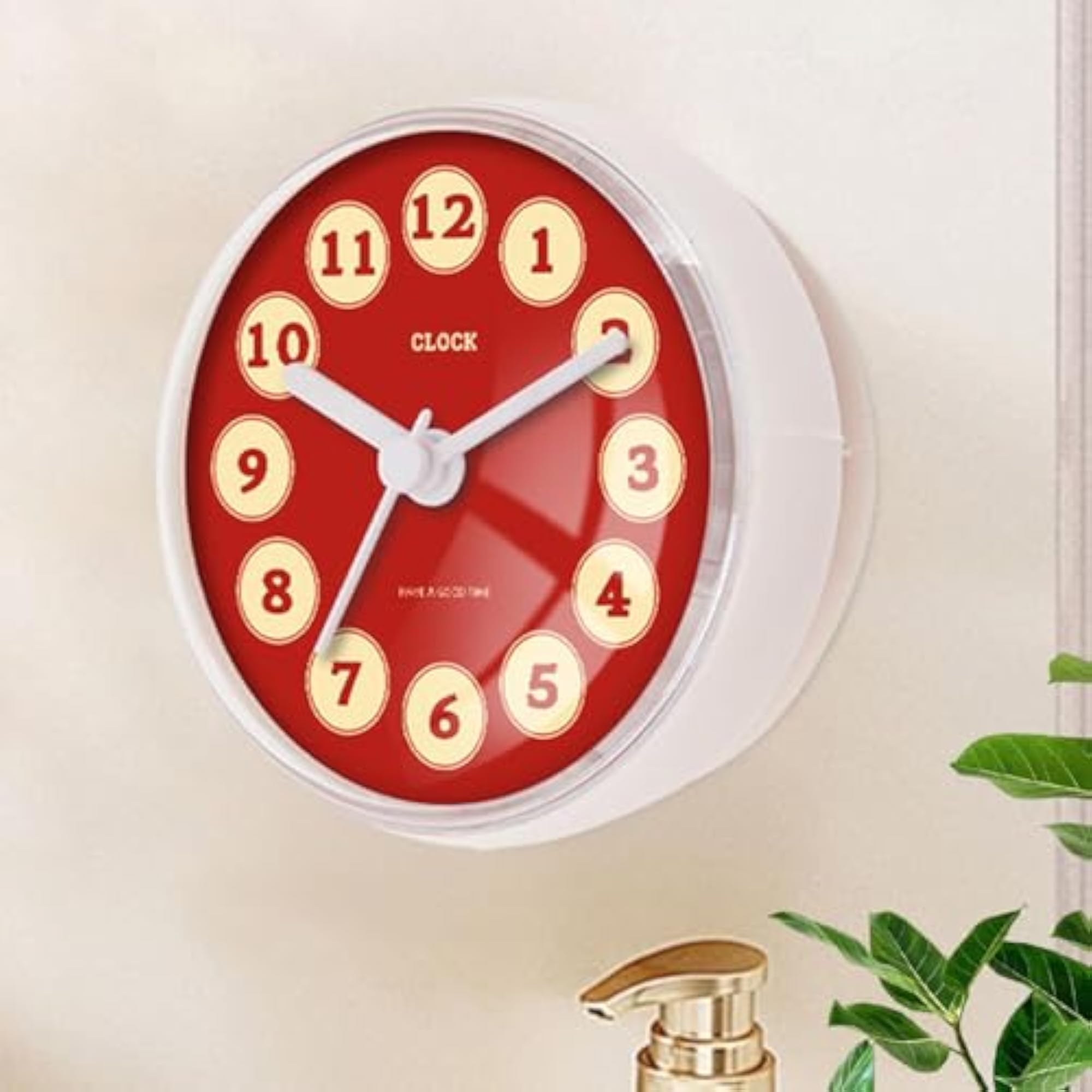 Shower Wall Clock Waterproof Bathroom Shower Clock