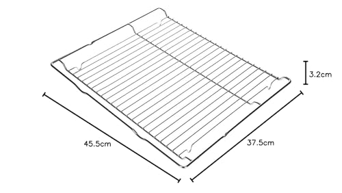 LUTH Premium Profi Parts Grillrost für Backofen 455x375mm HEZ634000 kompatibel mit Bosch Siemens 00577170 577170 Z11CR10X0 Backgitter für Ofen Herde