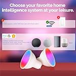 MOES Matter Smart GU10 LED Light Bulbs, Color Changing WiFi Bulbs, 2700K-6500K CW& RGB Dimmable, Smart Life Remote Control, Work with Apple Homekit/Alexa/Google Home, 400lm 5W 4 Pack - Image 2