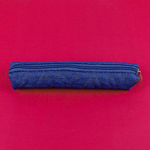 ESTOJO UNIVERSITARIO JEANS FLOR PEQUENA NOTE MEE