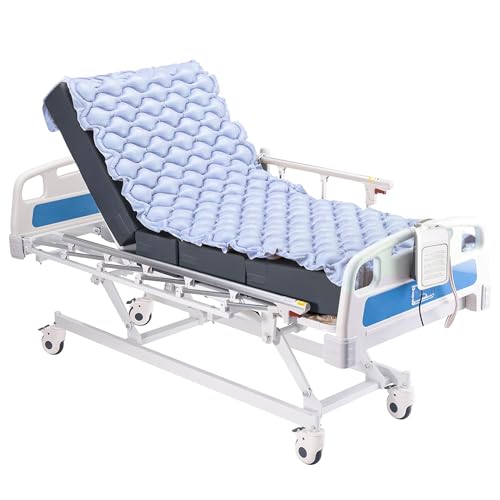 AITX Colchón Antiescaras Sistema de Bomba de Presión para Camas de Hospital y Cuidado en el Hogar, Azul