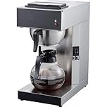Stalwart Commercial Filter Coffee Maker machine Manual Fill, Pour and Serve, Fresh Brew 1 Glass jug 1.8ltr STRB286W, 140 cups per hour perfect for catering