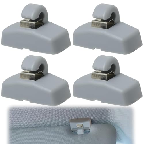 NHQZ 4 unidades de soporte para parasol de coche, gancho compatible con VW Caddy Golf Mk4 Sharan Passat Polo Amarok Transporter T5 Touran Seat Ibiza Leon Skoda Fabia Octavia Superb 3B0857561B