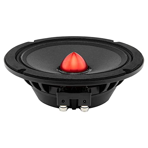 Ds18 Pro-Neo6Slim Shallow Loudspeaker- 6.5", Midrange, Red Aluminum Bullet, 400W Max, 200W Rms, 4 Ohms, Neodymium Magnet - The Most Elegant Neodymium Midrange Loudspeakers Available (Proneo6Slim) #TOP7