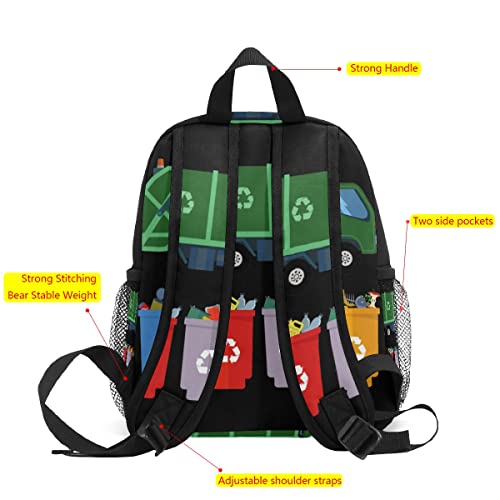 FCZ-Kids-School-Bag-Girls-Boys-Preschool-Toddler-Backpack-for-Boy-Girl-Lightweight-Shoulder-Book-Bag-for-Kids-Perfect-Back-Pack-for-Toddler-to-Kindergarten-Garbage-Truck-Trash FCZ Kids School Bag Girls Boys Preschool Toddler Backpack for Boy Girl Lightweight Shoulder Book Bag for Kids Perfect Back Pack for Toddler to Kindergarten Garbage Truck Trash