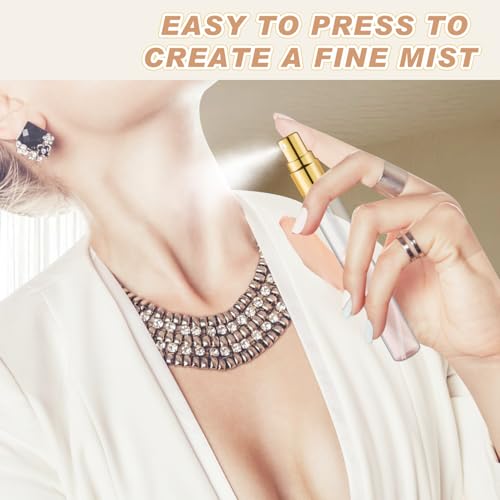 30 Pack Empty Mini Glass Spray Bottle Refillable Fine Mist Perfume Atomizer Portable Travel Sample Spray Bottles Containers For Perfume Essential Oils Cosmetics Liquid (clear bottle, 10ml)4