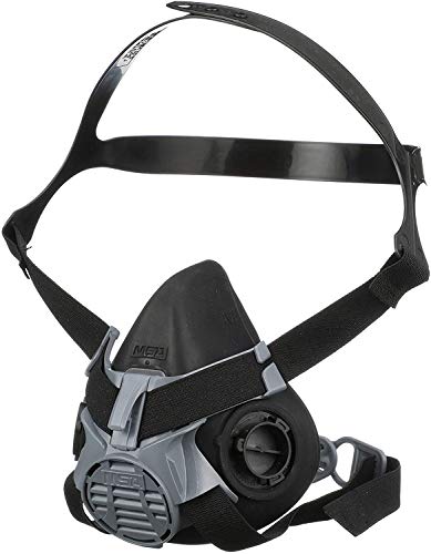 MSA 10102184 Advantage 420 Series Half-Mask Respirator - Size: Large, Single Neckstrap, Twin-Port Reusable Gas Mask, MSA Advantage Cartridge Compatible