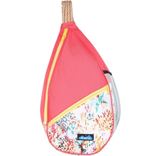 Image of KAVU Paxton Pack Backpack Rope Sling Bag - Floral Coral