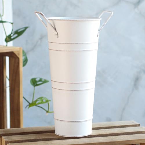 Vase en métal galvanisé de 11,9 cm pour décoration de table