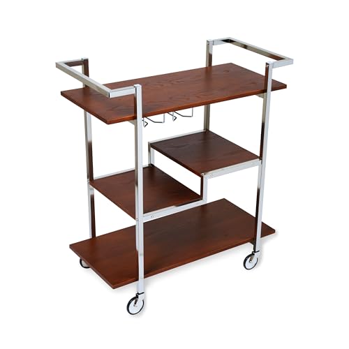 Carrito de vino para espacios pequeños mueble bar de cócteles interior Viski 2