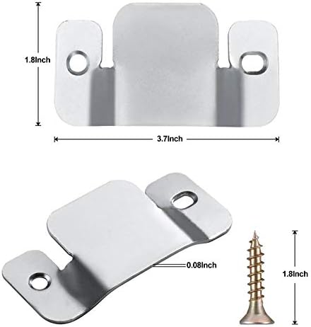 SONGTIY 4PCS Sectional Couch Connectors, Premium Metal Sofa Interlocking Bracket with Screws, Suitable for Loveseat