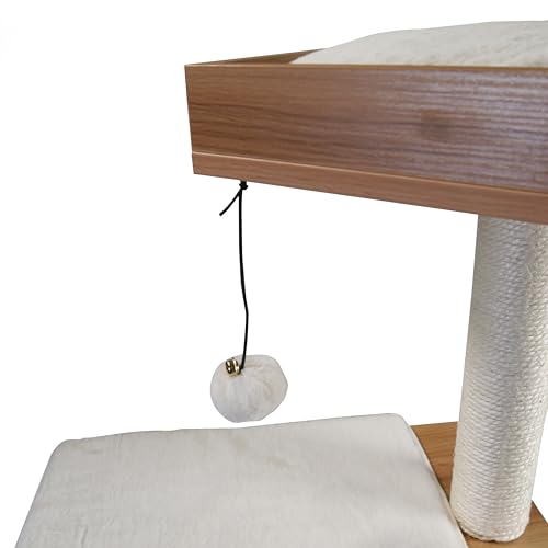 Torre moderna para gatos con poste para rascar interior miniatura 5